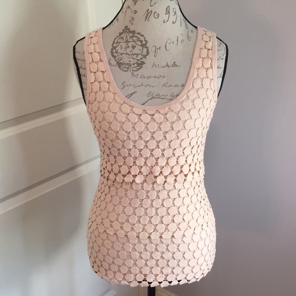 J. Crew Tops - J.Crew Tiered Dot Tank Blush Orange XS